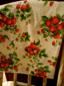 Vintage Strawberry Fabric